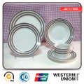 Line Design Porcelain Dinnerset in Round Shape